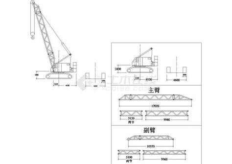 汽车吊cad站位示意图